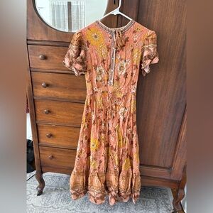 Bohme Floral Midi Dress - Pink and Yellow